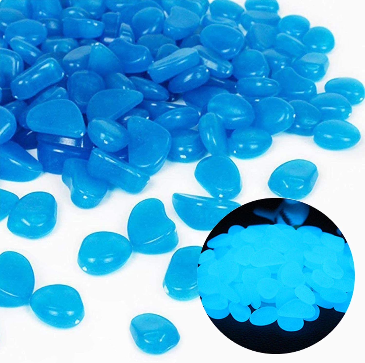 Aquarium Fish Farm - Aquarium Rotsen Glow Blue Kiezels voor