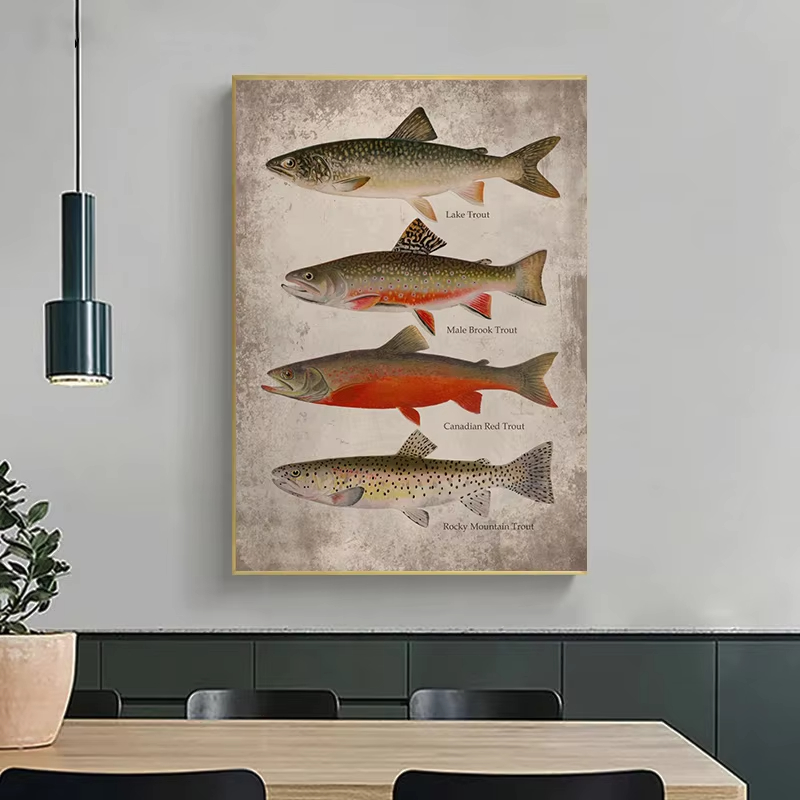 Vintage Soorten Vis Meer Zeevi - Aquarium Fish Poster recensie en prijs