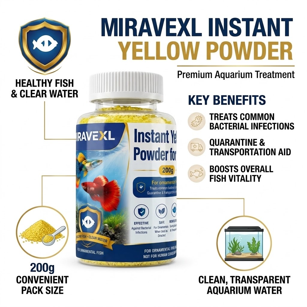 All-in-One Instant Geel Poeder - Aquarium Fish Medicine recensie en prijs