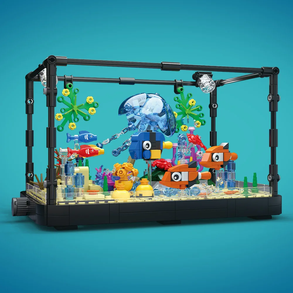 Aquarium bouwsteenset met lich - Aquarium Fish Farm recensie en prijs