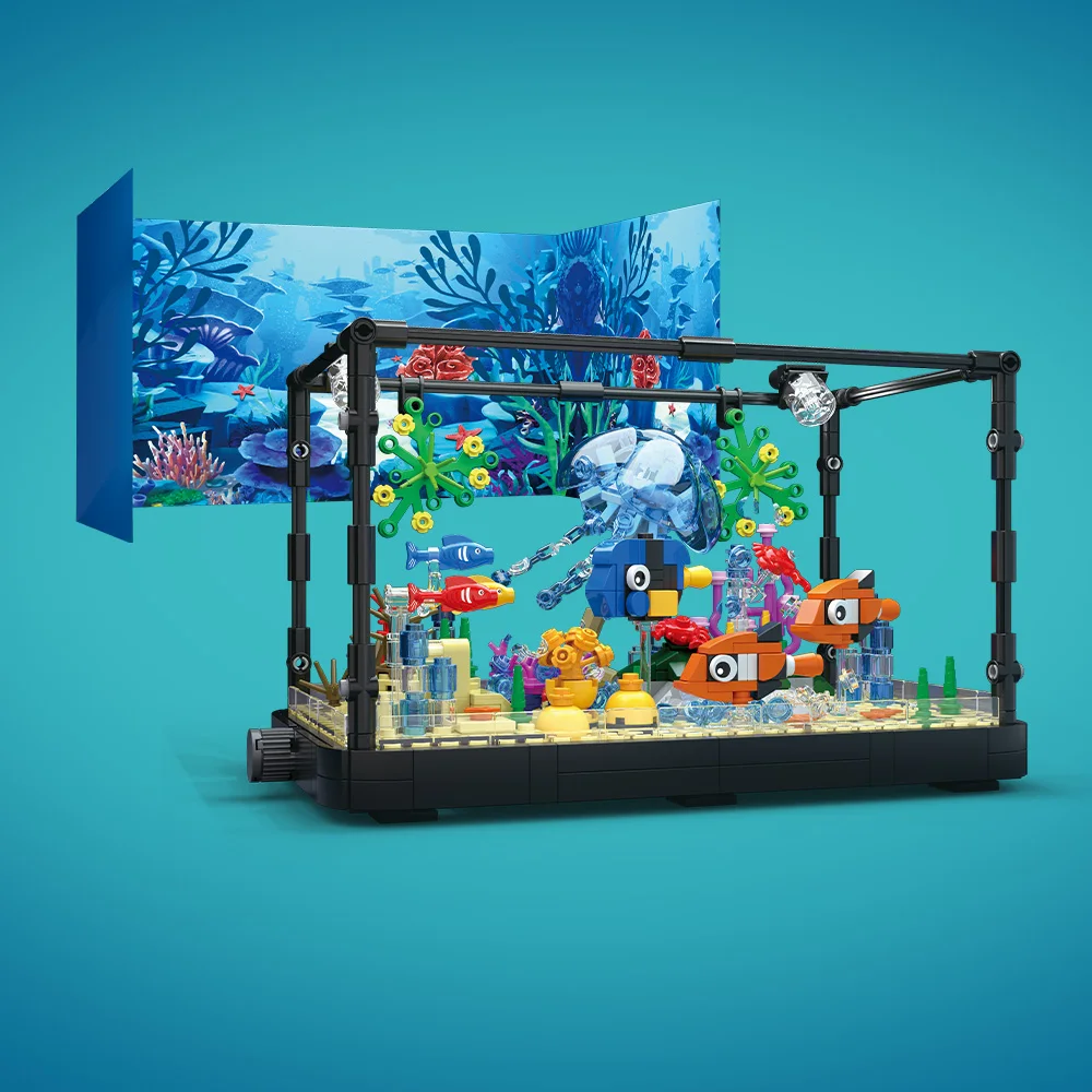 Aquarium bouwsteenset met lich - Aquarium Fish Farm recensie en prijs