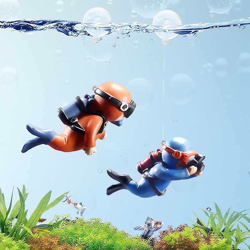 Mooie duiker aquarium ornament - Aquarium Fish Ball recensie en prijs